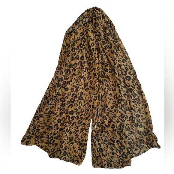 Leopard Cheetah Animal Print women’s Scarf Beach Wrap Shawl - 68x39” - Picture 2 of 3